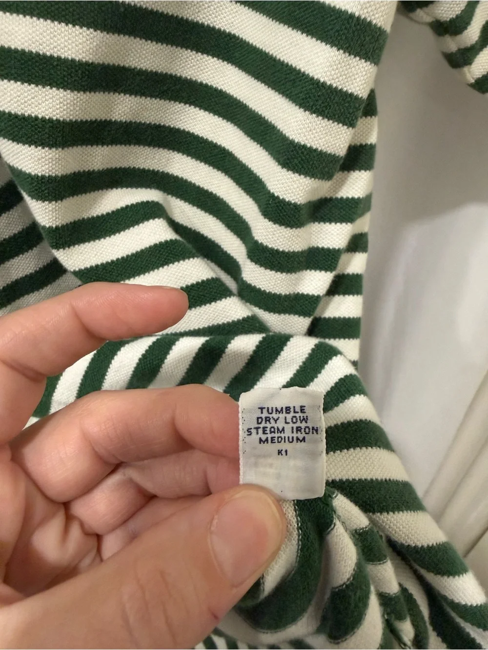Ralph Lauren Green & Cream Striped Polo Shirt